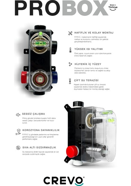 Krom Ankastre Banyo Bataryası Duş Seti -3 Yönlü Full Sistem - Lavın 15 Yıl Garantili indirimleri