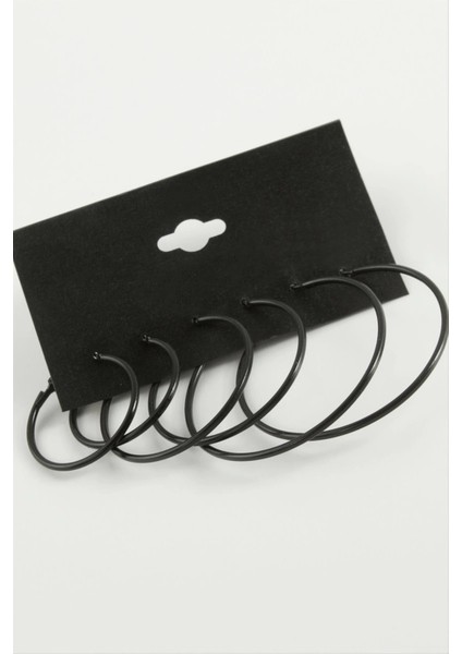 Ince Boru Metal Halka Küpe 6 Adet