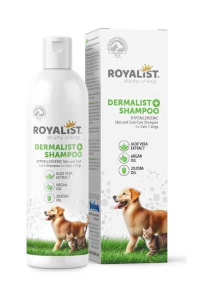 Dermalist+ Hypoallergenic Şampuan – Kedi ve Köpekler Için Hassas Deri ve Tüy Bakımı | 400ML