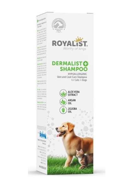 Dermalist+ Hypoallergenic Şampuan – Kedi ve Köpekler Için Hassas Deri ve Tüy Bakımı | 400ML modelleri