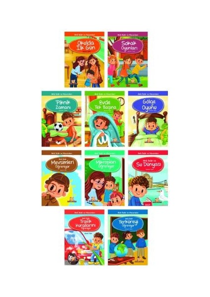 1-2.sınıf Okuma Seti -Akıllı Bıdık ve Maceraları (10 Kitap)