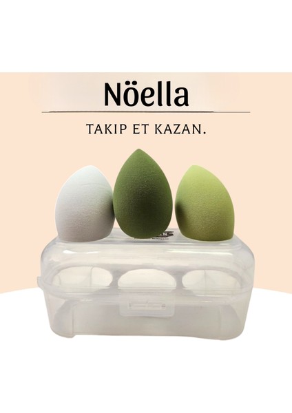 Kutulu 3’lü Makyaj Süngeri + Profesyonel Makyaj Fırçası Seti – Fondöten, Kapatıcı ve Allık Için Beauty Blender Seti