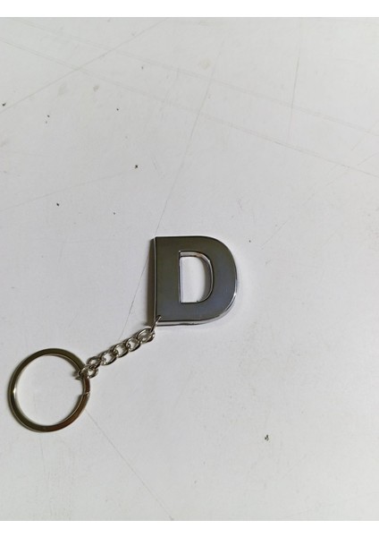 D Harfi Plastik Krom Kaplama Anahtarlık- Harf Çanta Süsü fiyatları