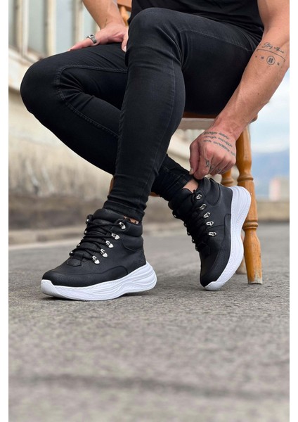 Siyah Cilt Yüksek Taban Yarım Bilek Bot modelleri