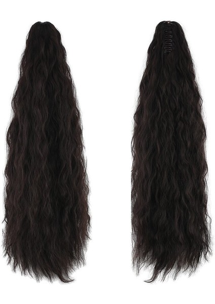 Tokalı Kabarık Dalgalı At Kuyruğu / Kahverengi modelleri