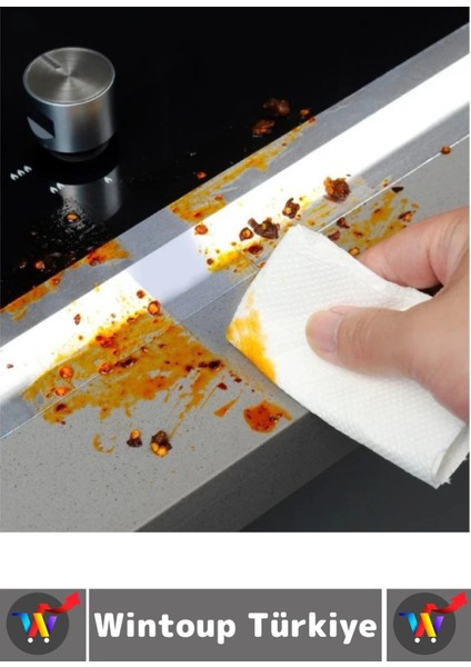 Kendinden Yapışkanlı Mutfak Banyo Kolay Temizlik Su Sızdırmaz Yanmaz Alüminyum Bant 5 Mtrx3 cm 5 Adt fırsatları