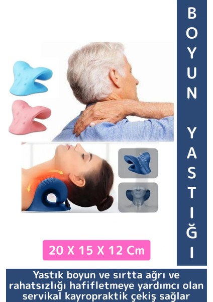 Premium Boyun Omuz Sırt Sertlik Gerginlik Ağrı Azaltan Gevşetici Rahatlatıcı Yastık 20 x 15 x 12 cm