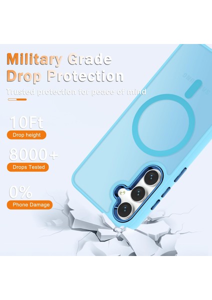 Samsung Galaxy A26 Uyumlu Ekran Koruyuculu Kılıf Magsafe Sarj Destekli Kamera Çıkıntılı Mat Kapak fiyatları