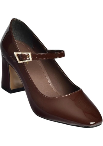 V250670708 Kahverengi Rugan Kalın Topuklu Kadın Ayakkabı indirimleri