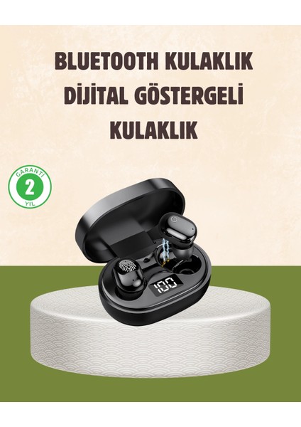 LED Ekranlı Şarjlı Kablosuz Kulak Içi Kulaklık