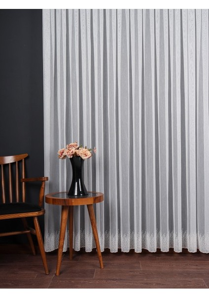 Etek Nakış Işlemeli Tül Perde (1/3 Sık Pile) modelleri