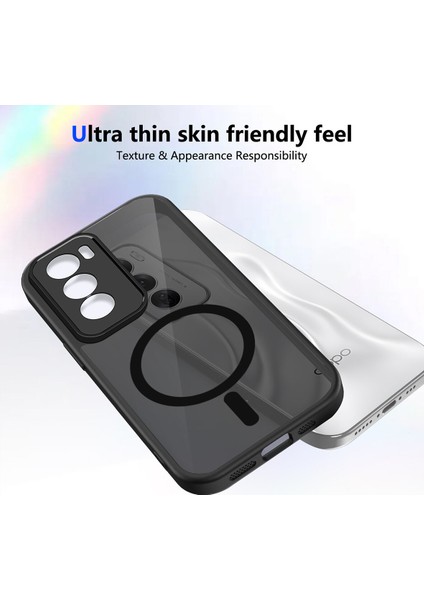 Oppo RENO12 Pro Kılıf, Manyetik Yarı Saydam Mat Darbeye Dayanıklı ve Parmak Izi Önleyici Koruyucu Kılıf-Siyah (Yurt Dışından) fırsatları