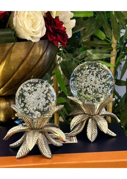 2li Kristalliyaprak Küre Obje