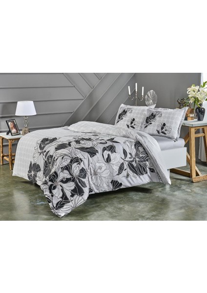 Çift Kişilik Saten Nev Takımı Sharon Gri