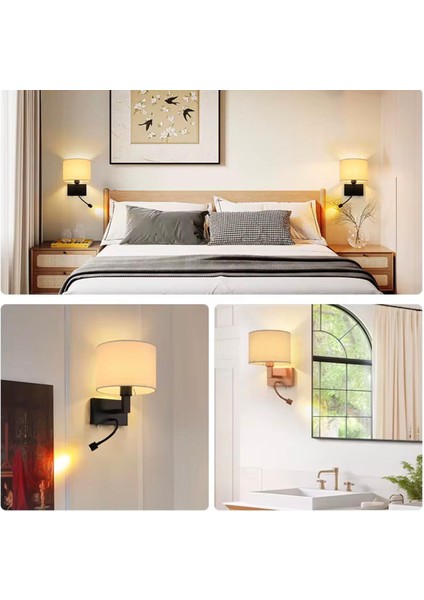 Yatak Başı Okuma Lambalı Abajurlu Anahtarlı Aplik Hotel Yatak Odası Vs. fiyatları