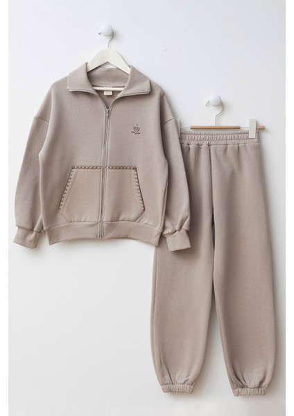 Cepleri Dikişli Fermuarlı Kız Çocuk Takım fiyatları