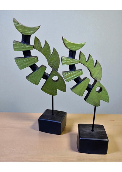 Ikili Balık Kılçığı Yeşil Dekor modelleri