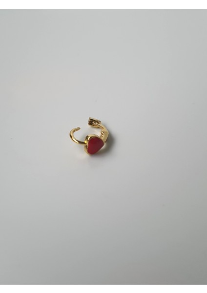 Kırmızı Kalp Renk Halka Tragus Helıx Lobe Piercing 6 mm modelleri