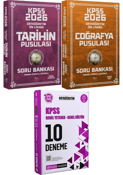 Kpss Ortaöğretim Ön Lisans Tarihin Coğrafya Pusulası Soru - 2026 Kpss Ortaöğretim Çözümlü 10 Deneme