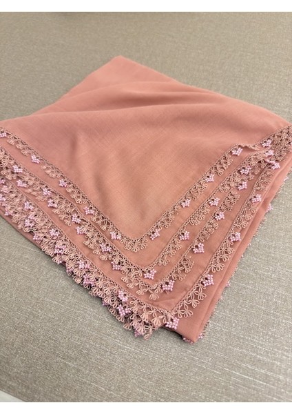 Anne Eli Ile Işlenmiş Tığ Oyalı Yazma Örtü Yerli Üretim 100X100CM fiyatları