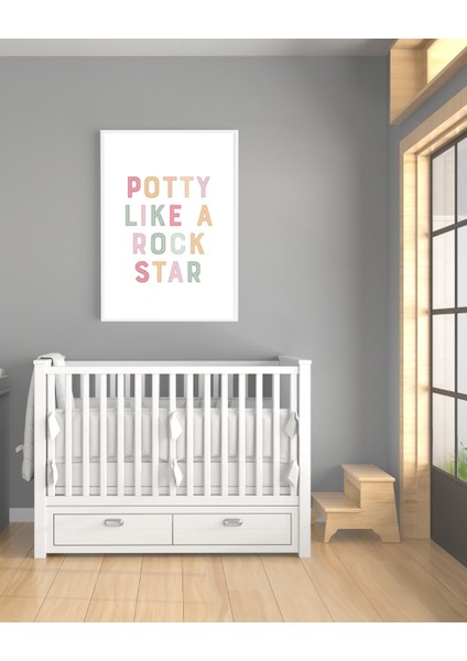 Potty Like A Rock Star Dijital Baskı Çocuk Posteri (Çerçevesiz) modelleri
