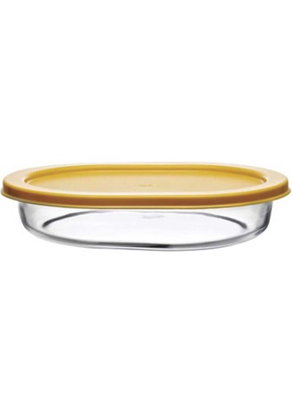 59794 Paşabahçe Borcam Sarı Kapaklı Fırın Kabı 190 x 140 mm