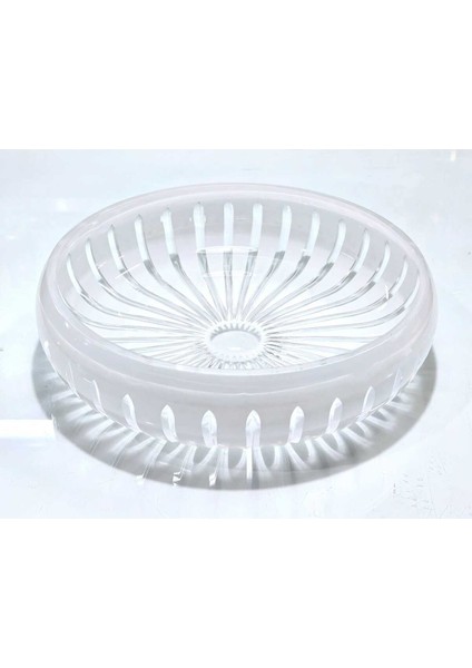 El Yapımıkesme Kristal Vertical Desen 28 cm Dekoratif Sunumluk Sofra Sunum Kasesi fiyatları