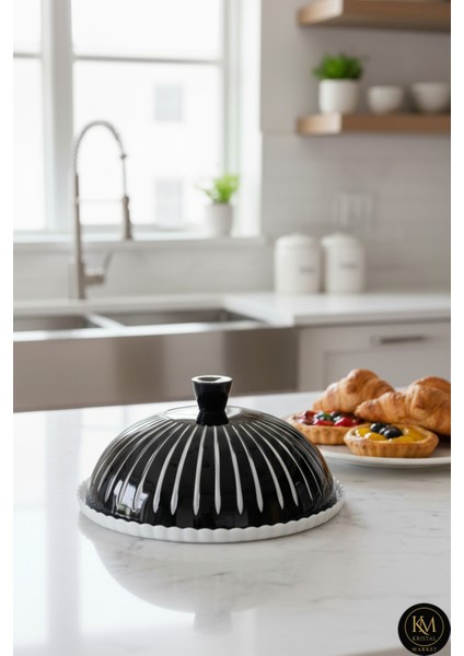 El Yapımı Kristal Pasta Kek Dekoratif Sunumluk Kase