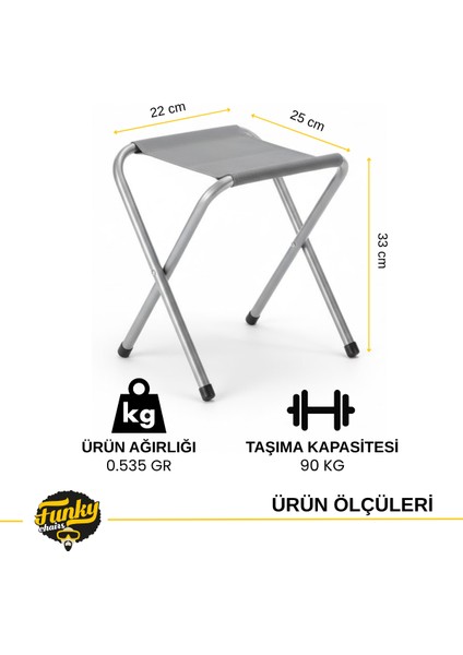 600D Oxford Lüks Kumaş 500 gr Katlanabilir Kamp Balıkçı Piknik Taburesi - Füme fiyatları