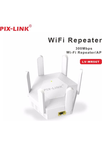 LV-WR56T 300MBPS Kablosuz Wifi Repeater – 4 Antenli Wifi Menzil Artırıcı Access Point Router Tak-Çalıştır Kolay Kurulum indirimleri