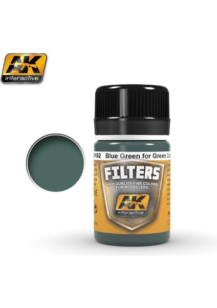 Ak 4162 35 Ml. Yeşil Mavi, Filters Serisi Enamel Model Boyası