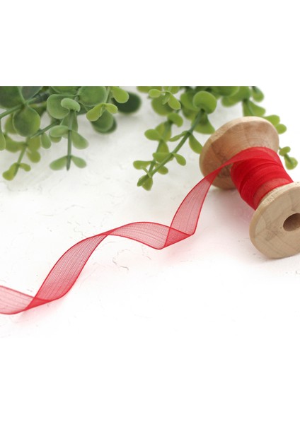 Organze Kurdele Yılbaşı, 2 cm - 20 Metre Kırmızı