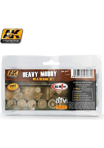 Ak 077 4X35 Ml. Yoğun Çamur Efekti, Enamel Model Boyası Seti