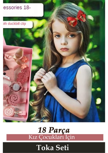 Kızlar Için Sevimli Toka Seti Saç Aksesuarı Saç Tokası 18 Parça Hediyelik fiyatları