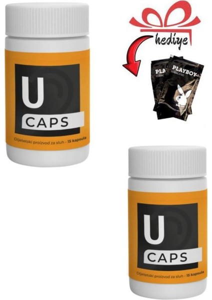 U Caps Erkeklere Özel Destekleyici 15'li x 2 Ad. + Kayganlaştırıc