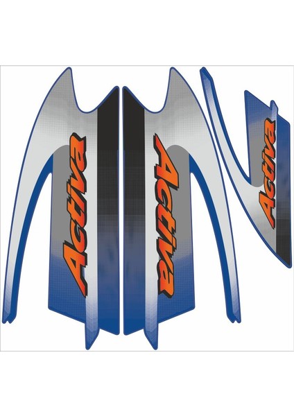 Honda Activa Komple Çıkartma Seti Mavi