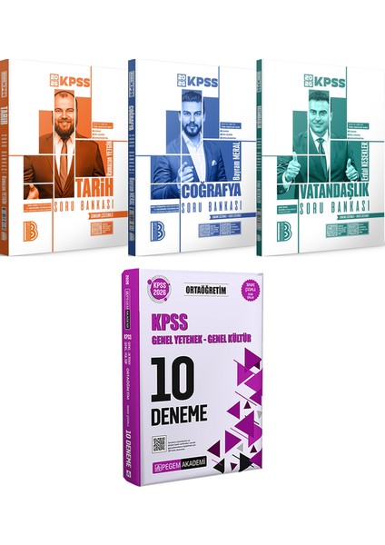 2026 Kpss Tarih Coğrafya Vatandaşlık Tamamı Çözümlü Soru Bankası - 2026 Kpss Ortaöğretim Çözümlü 10 Deneme