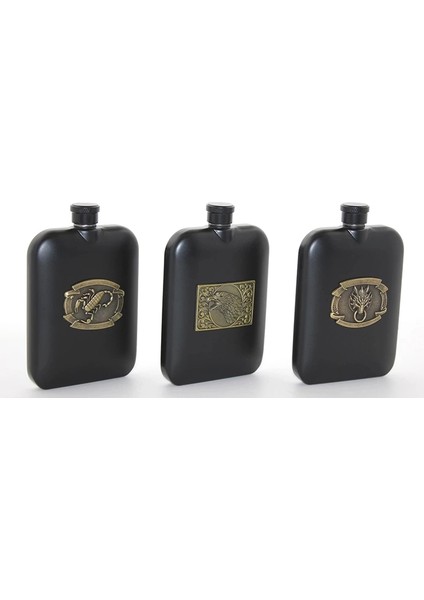 Paslanmaz Çelik Kabartmalı Tekli 6 Oz Matara ALK2666