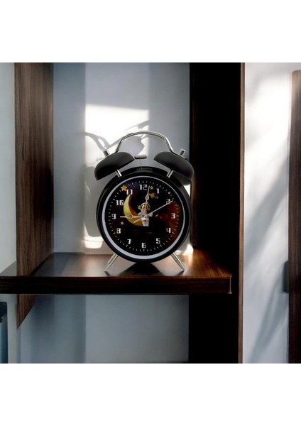 Astronot Tasarımlı Metal Siyah Masa Üstü Alarmlı Çalar Saat fiyatları