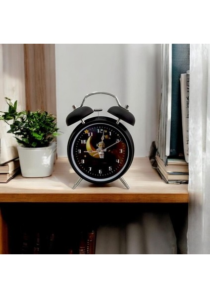 Astronot Tasarımlı Metal Siyah Masa Üstü Alarmlı Çalar Saat modelleri