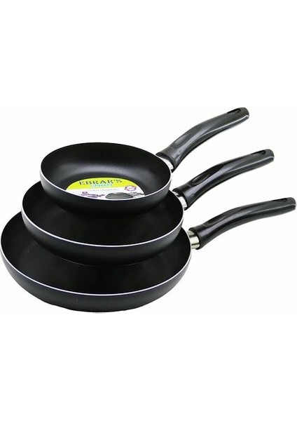 3 Boy Teflon Tava Seti Bakalit SAPLI16-20-24CM. (5324)