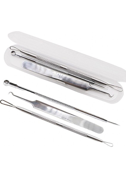 Paslanmaz Çelik Siyah Nokta Sivilce ve Akne Temizleyici Set 3&apos;lü Kit (5324)