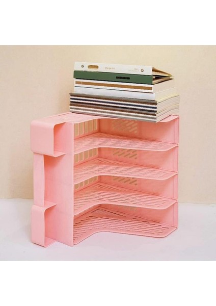 Mg 124 Beyaz 4 Bölmeli Modüler Tasarım Organizer Kalemlikli Magazinlik Klasör Arşiv Kutusu Demonte modelleri