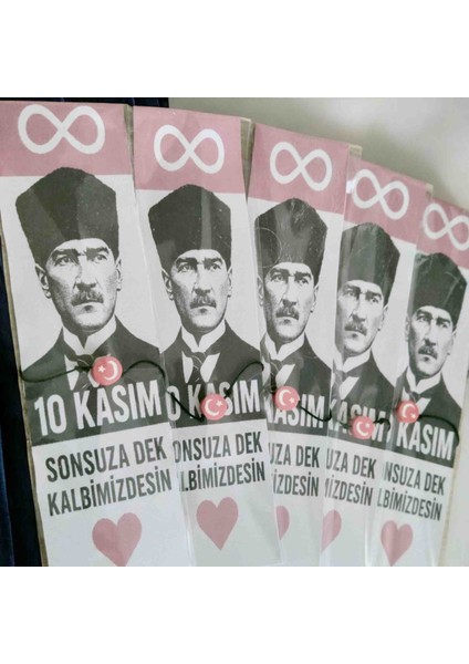 🇹🇷 10 Kasım Atatürk Temalı Kitap Ayracı ve Bileklik Seti 💫sonsuza Kadar Kalbimizdesin.