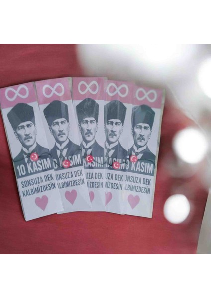 🇹🇷 10 Kasım Atatürk Temalı Kitap Ayracı ve Bileklik Seti 💫sonsuza Kadar Kalbimizdesin. fiyatları