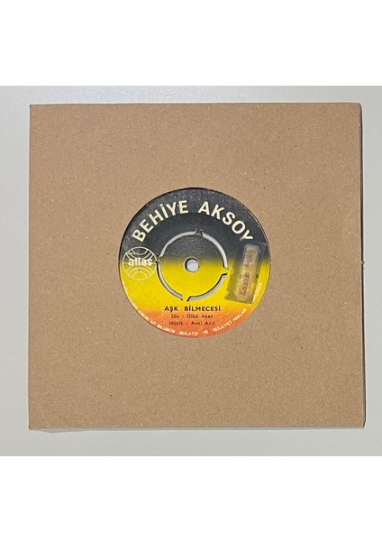 Behiye Aksoy Intizar - Aşk Bilmecesi 45 Lik Plak (Orijnal 1973 Dönem Baskı)