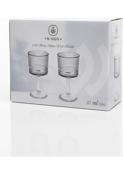 Wardy 6'lı Berry Ayaklı Kahve Yanı Su Bardağı Seti (85 Ml)