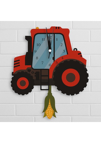 Sarkaçlı Traktör Duvar Saati