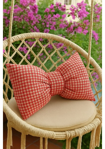 Hobizer Tekstil Dekoratif Fiyonk Puf Yastık 50X40 cm Kırlent