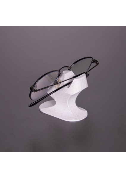 3D Baskı Gözlük Standı Beyaz Gözlük Organizer Masaüstü Dekoratif Aparat Tutucu Askı (Kısa) modelleri
